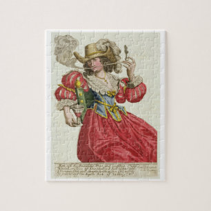 Vana av en förmögen dam om 1630 (den färgade pussel