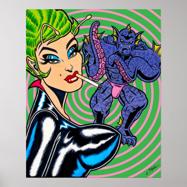 Vana DeVinyl™ and the Muscle Beach Monster Poster (Framsidan)