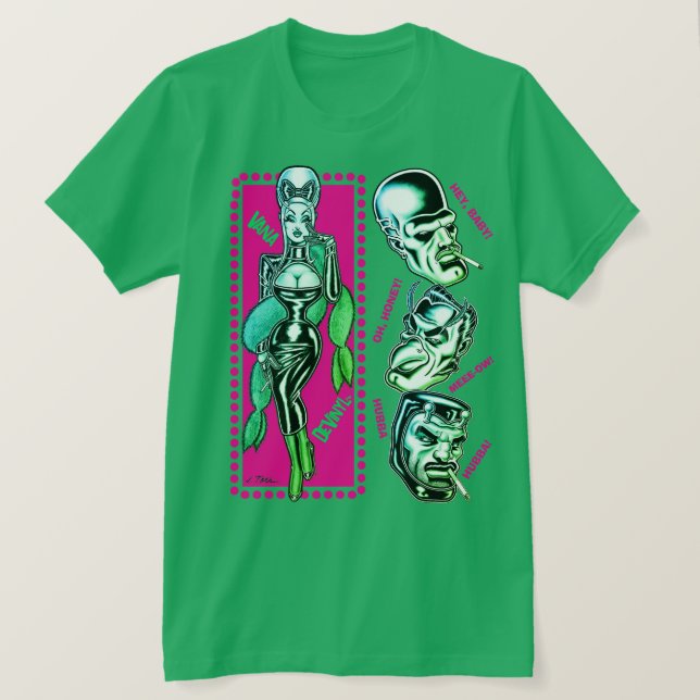 Vana DeVinyl™/Catcalls/Grön T Shirt (Design framsida)