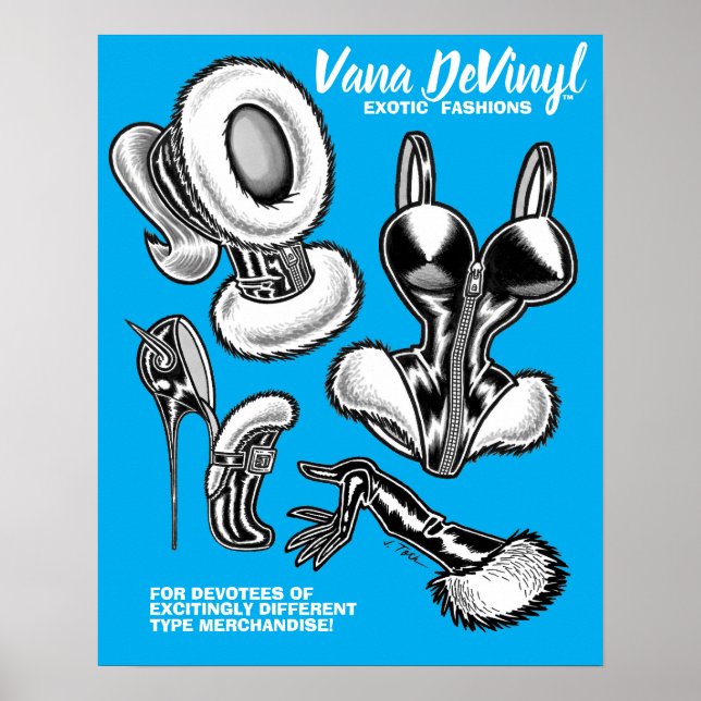 Vana DeVinyl™/Exotiska moder/Blå affisch (Framsidan)
