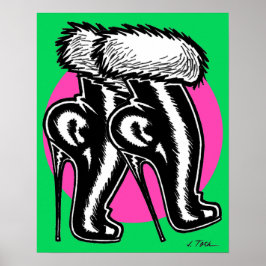 Vana DeVinyl™/Fun-Fur, högklackade stövlar Poster