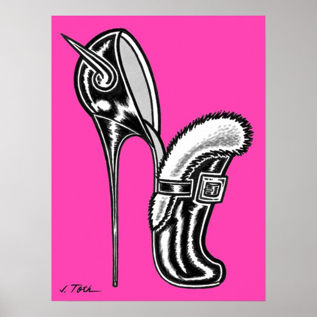Vana DeVinyl™/Fun-Fur kantad, spikhäl Poster (Framsidan)