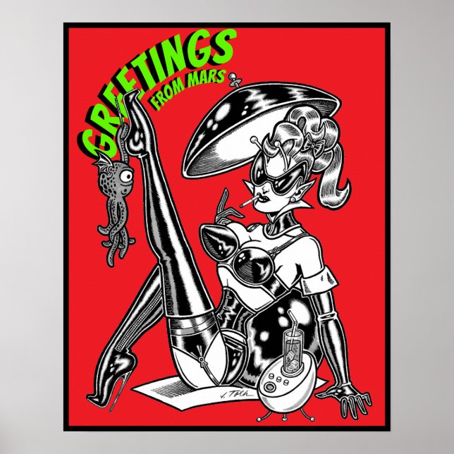 Vana DeVinyl™/Hälsningar från Mars Poster (Framsidan)