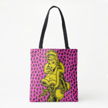 Vana DeVinyl™/Leopard Print Totebag