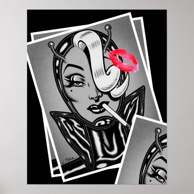 Vana DeVinyl™: Neo Noir/Puss Poster (Framsidan)