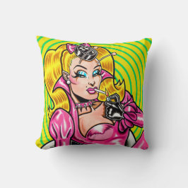 Vana DeVinyl™/Pretty in Pink gummikastkudde Kudde