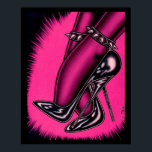 Vana DeVinyl™/Spike Heels Affisch<br><div class="desc">Ritad och designad exklusivt för Vana DeVinyl™ av John Toth.</div>