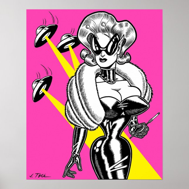 Vana DeVinyl™/UFO's and Glamour Poster (Framsidan)