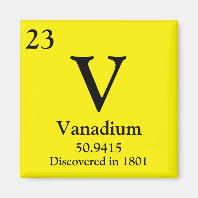 Vanadium Periodic Bord Magnet (Framsidan)