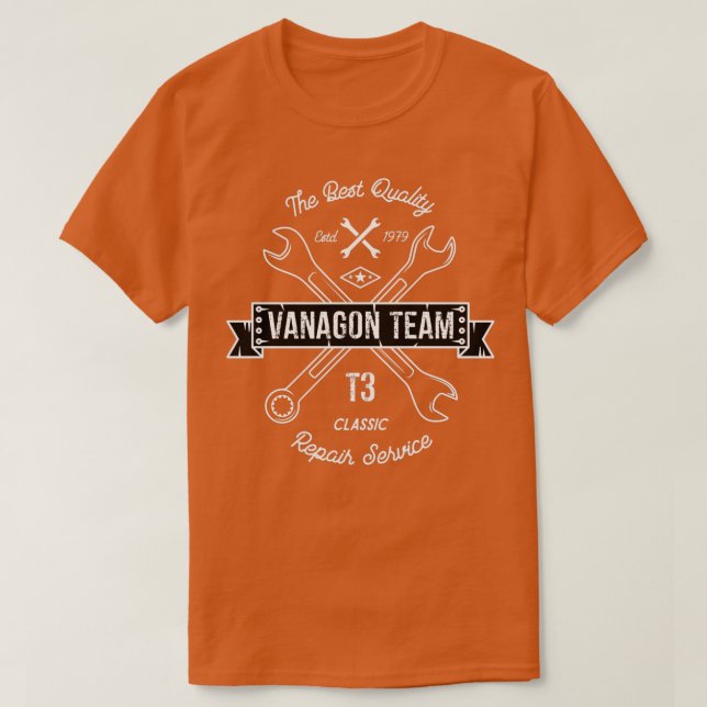Vanagon Team T3 Reparation Service Ljude att citer T Shirt (Design framsida)