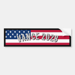 Vance 2028 American Flagga Bildekal