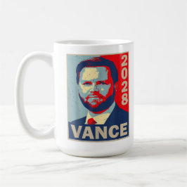 Vance 2028 för president 28 Vintage republikan Kaffemugg