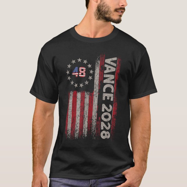 Vance 2028 JD Vance presidentvalskampanj T Shirt (Framsida)