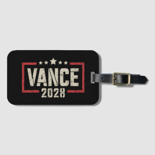 Vance 2028 President Val Kampanj US Flagga Bagagebricka