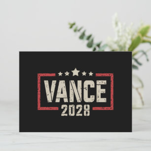 Vance 2028 President Val Kampanj US Flagga Inbjudningar