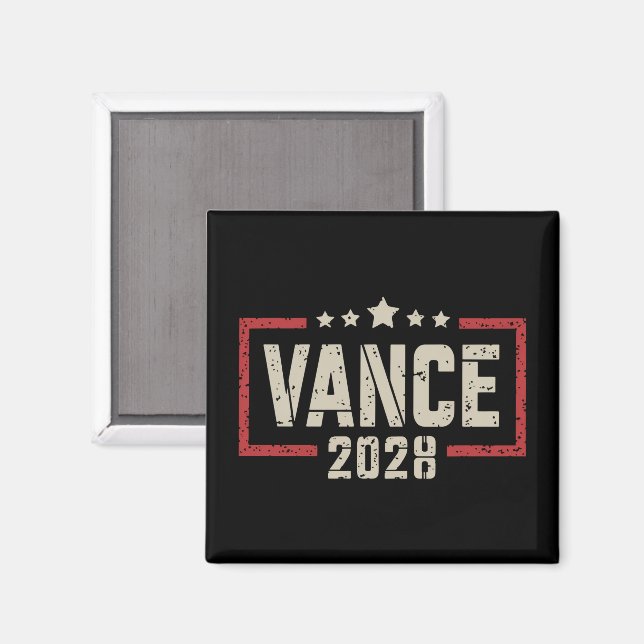 Vance 2028 President Val Kampanj US Flagga Magnet (Front/Back)