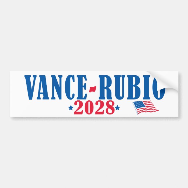 Vance Rubio 2028 (flag) Bildekal (Framsidan)