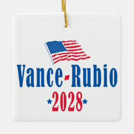 Vance Rubio 2028 (flag) Julgransprydnad Keramik