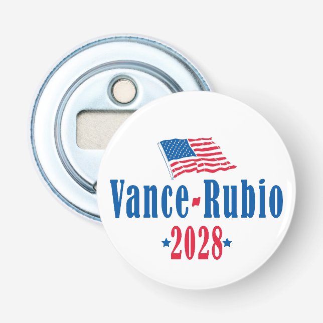 Vance Rubio 2028 (flagga) Flasköppnare (Framsidan)