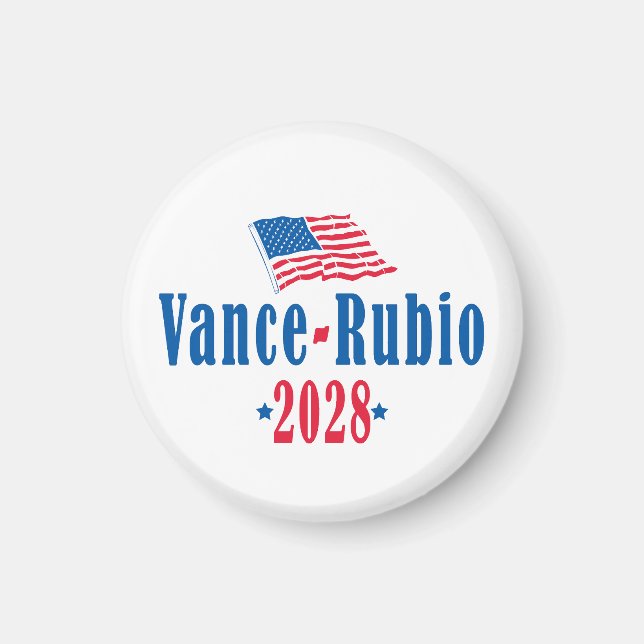 Vance Rubio 2028 (flagga) Magnet (Framsidan)