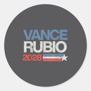 Vance Rubio 2028 President Jd Vance Marco Rubio Us Runt Klistermärke