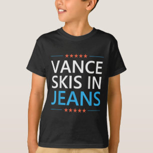 Vance Skis in Jeans Funny Skiing Jd Vance Ski Quot T Shirt