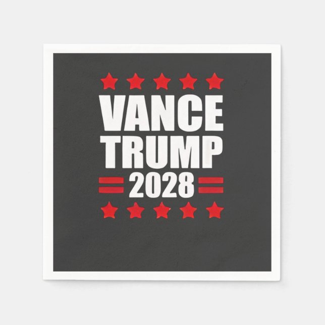 Vance Trump Presidentval 2028 Politiskt Pappersservett (Framsidan)