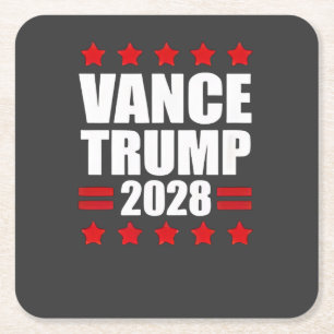 Vance Trump Presidentval 2028 Politiskt Underlägg Papper Kvadrat