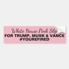 Vance White House Rosa Slip Trump Musk Vance Bildekal