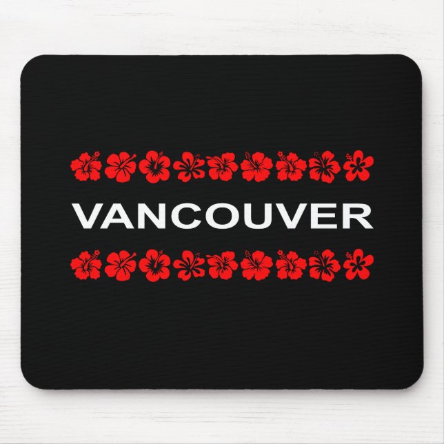 Vancouver Aloha Bands Mörk Färg Musmatta (Framsidan)