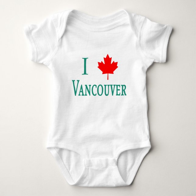 Vancouver ÄLSKAR JAG VANCOUVER med lönnlövet T-shirt (Framsida)