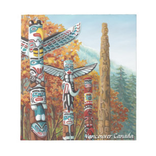 Vancouver Anteckningsblock Vancouver Totem Poles S