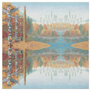 Vancouver Art Fabric Vancouver Totem Art Fabric Tyg
