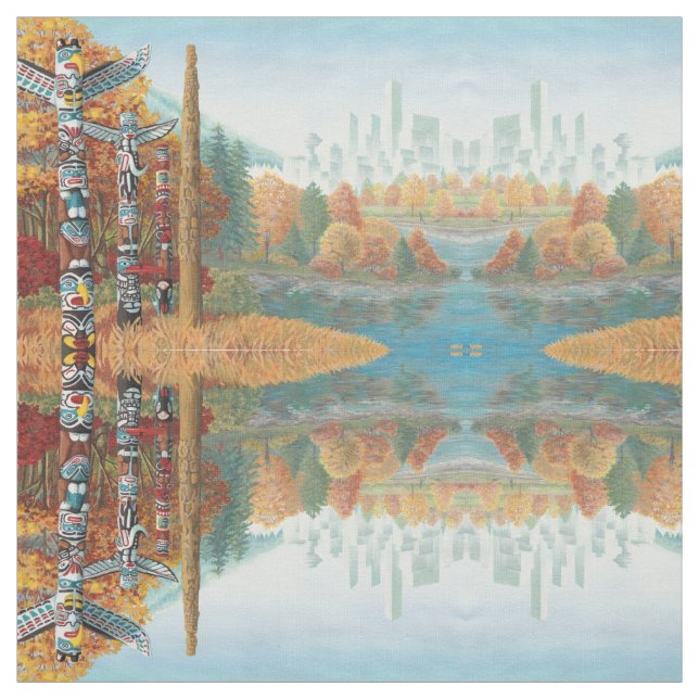 Vancouver Art Fabric Vancouver Totem Art Fabric Tyg (Provkarta)