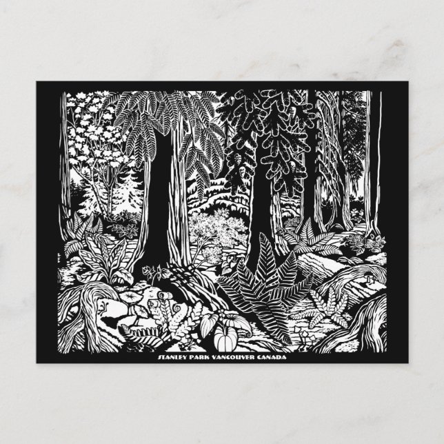 Vancouver Art Postcard Vancouver Totem Pole-kort Vykort (Framsida)