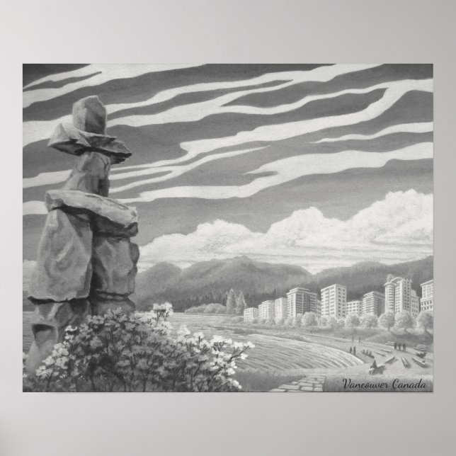 Vancouver Art Poster Vancouver Inukshuk Prints (Framsidan)