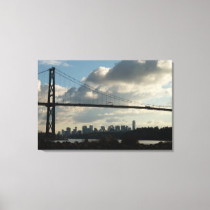 Vancouver Art Skriv ut Lejon Grind Cityscape Canva Canvastryck