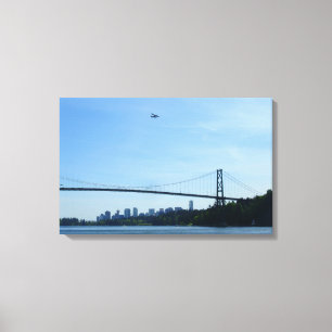 Vancouver Art Skriv ut Lejon Grind Cityscape Canva Canvastryck