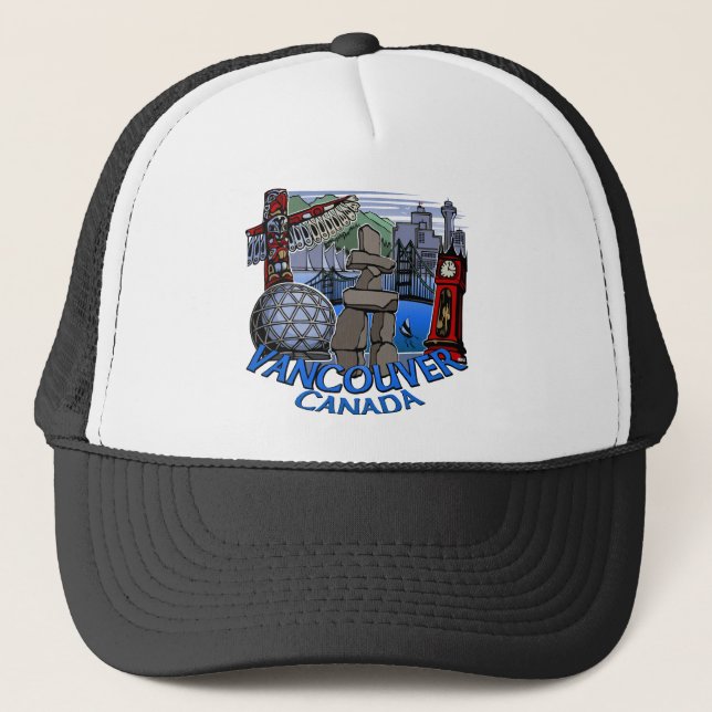 Vancouver BC Caps Souvenir Trucker keps & Hats (Framsida)