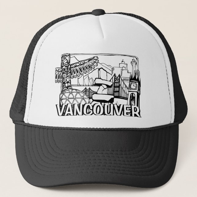 Vancouver BC Caps Souvenir Trucker keps & Hats (Framsida)