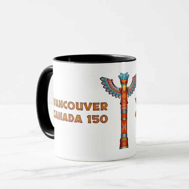 Vancouver (BC) Kanada - Totem Pole Mugg (Framsida vänster)
