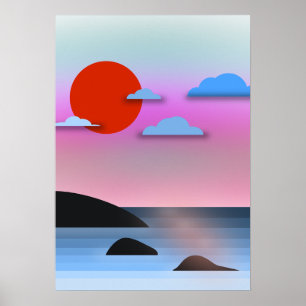 Vancouver BC kustvy Poster