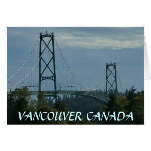 Vancouver BC Souvenir Cards Landmark Cards Anpassn Hälsningskort