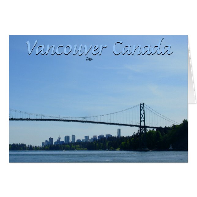 Vancouver BC Souvenir Cards Landmark Cards Anpassn Hälsningskort (Framsidan Horizontal)