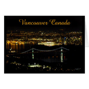 Vancouver BC Souvenir-kort Anpassningsbar Vancouve Hälsningskort