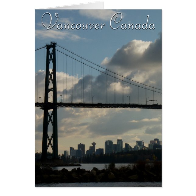 Vancouver BC Souvenir-kort Anpassningsbar Vancouve Hälsningskort (Framsidan)