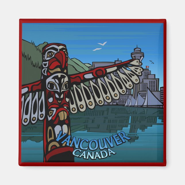 Vancouver BC Souvenir Magnets Vancouver Gifts Magnet (Framsidan)