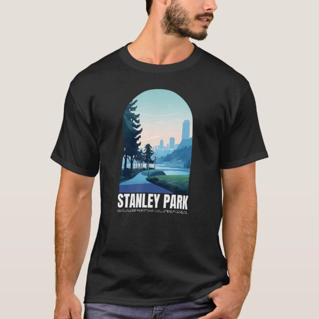 Vancouver BC Stanley Park British Columbia Canada T Shirt (Framsida)