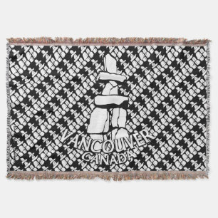 Vancouver Blanket Vancouver Inukshuk Souvenir Gift Filt