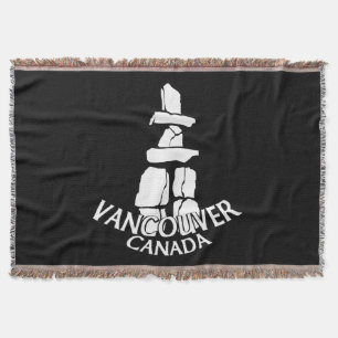 Vancouver Blanket Vancouver Inukshuk Souvenir Gift Filt